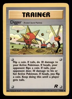 4X Pokemon Card Digger Team Rocket 75/82 LIGHTLY PLAYED Non-Holo Common TCG!!!!! - Image 1