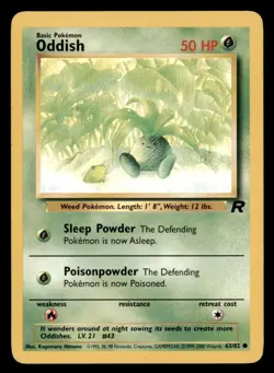 4x Pokemon Card Oddish Team Rocket 63/82 LIGHTLY PLAYED Non-Holo Common TCG!!!!! - Image 1