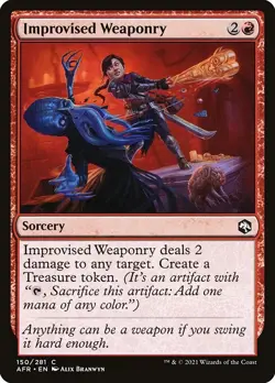 (4x) FOIL IMPROVISED WEAPONRY -Forgotten Realms - MTG Magic the Gathering Card - Image 1