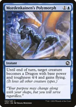 (1x) FOIL MORDENKAINEN'S POLYMORPH -Forgotten Realms - MTG Magic the Gathering - Image 1