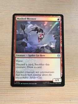 Masked Meower - 82 - MTG: Spider-Man: Eternal-Legal - Common - FOIL - Image 1