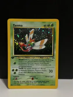 Pokemon Yanma Holo Rare 1st Edition Neo Discovery 17/75 Near Mint Condition NM - Image 1