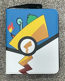 Pokemon TCG-3 Ring Binder-Zip Around-50 x 9 Plastic Pages-Binder Only - Image 1