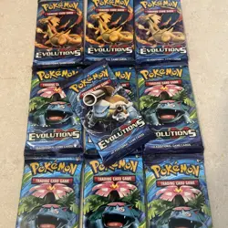 10x Pokemon XY Evolutions Booster Pack Lot of 10 Factory Sealed Pokemon TCG 2016 - Image 1