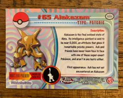 Alakazam Topps Chrome Pokemon TV Animation Edition #65 2000 Foil ¿ - Image 2