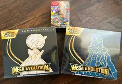 Pokemon Mega Evolution Elite Trainer Boxes Lucario & Gardevoir ETBs Plus Bundle! - Image 1