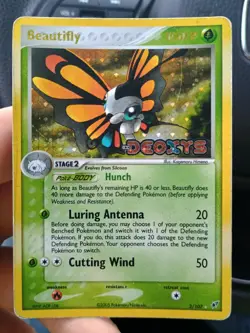 Pokemon Cards Ex Deoxys Silcoon 46/107 & Beautifly 2/107 Reverse Holo Stamped - Image 4