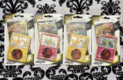 4x Pokemon Sun & Moon TEAM UP Blister Packs Art Set Mimikyu Pikachu Promo SM162 - Image 1