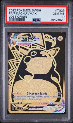 Pokemon Lost Origin Pikachu VMAX TG29/TG30 PSA 10 Gem Mint - Image 1