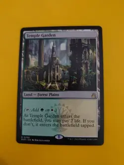 MTG Card. Temple Garden. RVR 0290 rare Land forest plains - Image 1