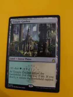 MTG Card. Temple Garden. RVR 0290 rare Land forest plains - Image 2