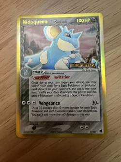 Nidoqueen 7/101 Delta Species Reverse Holo Ex Dragon Frontiers Stamped Card NM- - Image 1