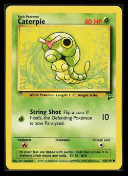 Caterpie 68/130 Common Base Set 2 Pokemon Card - Image 1