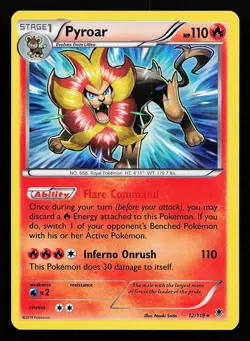 Pyroar 12/119 Holo Rare XY Phantom Forces Pokemon Card - Image 1