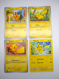Pokemon Pikachu Set - Set of 4 Cards - Exact Cards! - Image 1