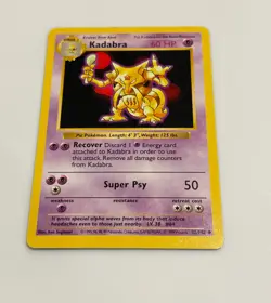 Shadowless Kadabra Pokemon Card 1999 Base Set WOTC 32/102 - Image 1