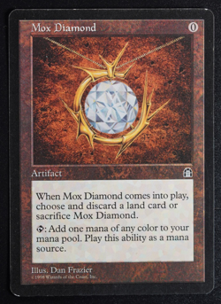 Mox Diamond Magic Card Stronghold MTG Reserved List - Image 1
