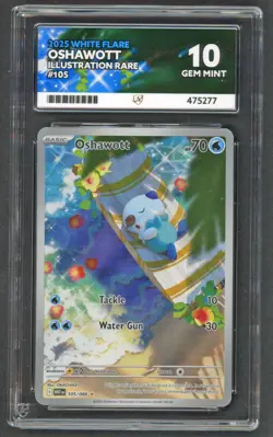 Pokemon Cards - ACE 10 Oshawott 105/086 - White Flare IR - PSA BGS CGC - Image 1