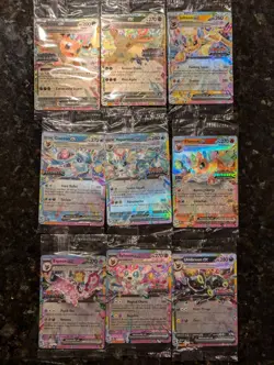 Prismatic Evolutions Surprise Box Stamped EX Promo Cards Sealed Complete Set 9/9 - Image 1