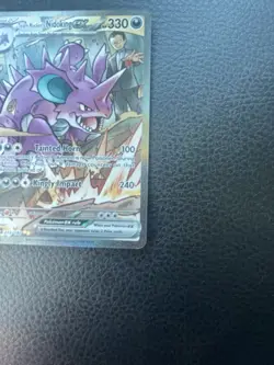 Pokemon TCG Destined Rivals Team Rockets Nidoking EX Card 233/182 Rare - Image 2