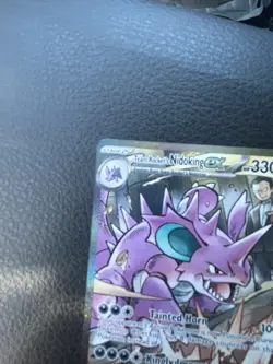 Pokemon TCG Destined Rivals Team Rockets Nidoking EX Card 233/182 Rare - Image 4
