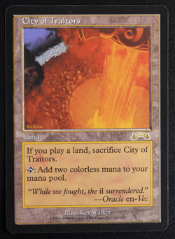 City of Traitors Magic Card Exodus MTG Reserved List - Image 1