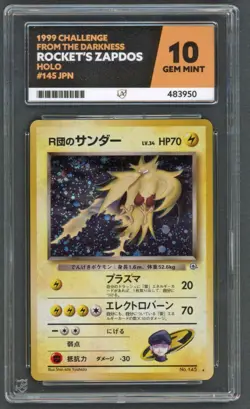 Pokemon Cards - ACE 10 Rocket's Zapdos 145 - JPN Gym - PSA BGS - Image 1