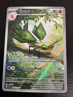 Pokemon TCG Vibrava 206/191 Sv08: Surging Sparks Illustration Rare Card - Image 1