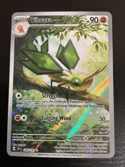Pokemon TCG Vibrava 206/191 Sv08: Surging Sparks Illustration Rare Card - Image 3