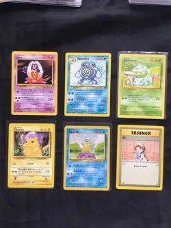 Pokemon Cards: Base Set 12 Card Non-Holo Lot - Image 1