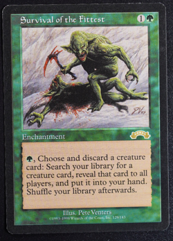 Survival of the Fittest Magic Card Exodus MTG Reserved List - Image 1