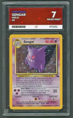 Pokemon Cards - ACE 7 Gengar 5/62 - Fossil Set Holo - PSA BGS CGC - Image 1