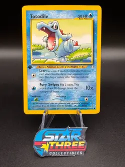 Neo Genesis 1st Ed. Set - Cyndaquil, Quilava, Totodile & Croconaw LP-NM 4 Cards! - Image 2