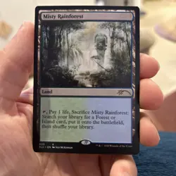 MTG Magic the Gathering Secret Lair NM Misty Rainforest (005) - Image 1