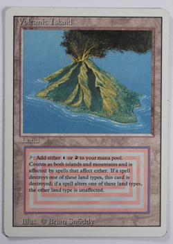 Volcanic Island Magic Card Dual Land Revised MTG Reserved List - Image 1