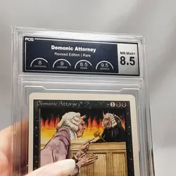 MTG - Revised - Demonic Attorney - Graded - PCG 8.5 - Vintage - Image 3