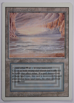 Underground Sea Magic Card Dual Land Revised MTG Reserved List - Image 1