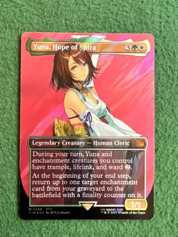 Yuna, Hope of Spira (Borderless) (Surge Foil) Final Fantasy Foil - Image 1