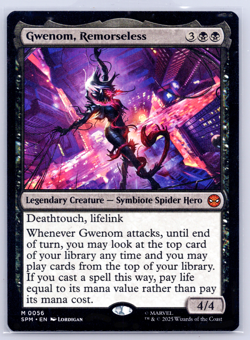 Marvel Spider-Man Gwenom, Remorseless 56 Mythic Magic the Gathering - Image 1
