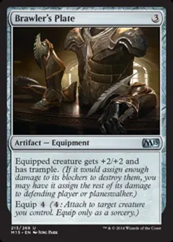Heavy Play, English MTG Foil Brawler's Plate - Foil Magic 2015 Magic the Gatheri - Image 1