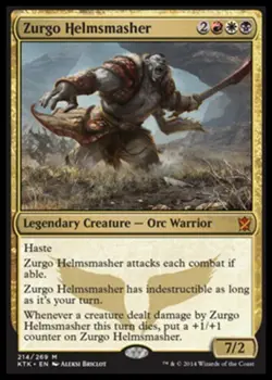 MTG - Zurgo Helmsmasher - Khans of Tarkir - NM, English Magic FLAT RATE SHIP - Image 1
