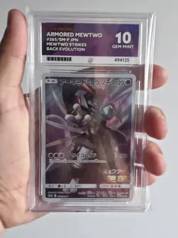 Pokemon TCG Armored Mewtwo 365 /SM-P Promo Ace 10 Label Mint Perfect Subgrades - Image 1