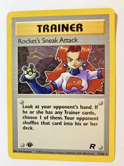 ROCKET’S SNEAK ATTACK - 72/82 - 1st Edition Team Rocket - Rare - Pokemon - NM - Image 1