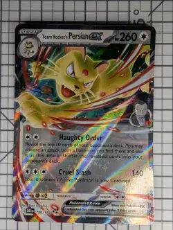 Pokemon TCG Team Rocket's Persian EX 150/182 Double Rare Destined Rivals - Image 1