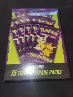 Pokemon TCG Trick or Trade Hanger Box 15 Packs - Image 1