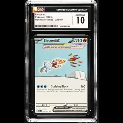 Eiscue ex Holo Full Art FA 2023 Pokemon Obsidian Flames SV03 OBF 222/197 CGC 10 - Image 1