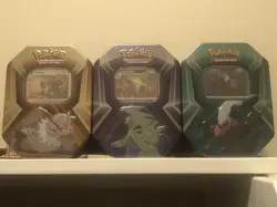 Pokemon TCG: Triple Whammy Tins Lot Of 3 Complete Set New Factory Sealed - Image 1