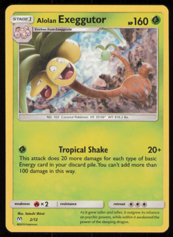 Alolan Exeggutor - 2/12 - McDonald's Promo 2019 NM, English Pokemon McDonald's - Image 1