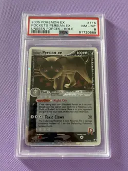 Pokemon EX Unseen Forces Holo Rocket's Persian EX 116/115 PSA 8 Secret Rare - Image 1