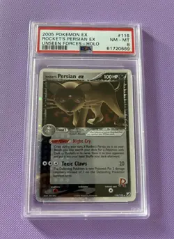 Pokemon EX Unseen Forces Holo Rocket's Persian EX 116/115 PSA 8 Secret Rare - Image 2